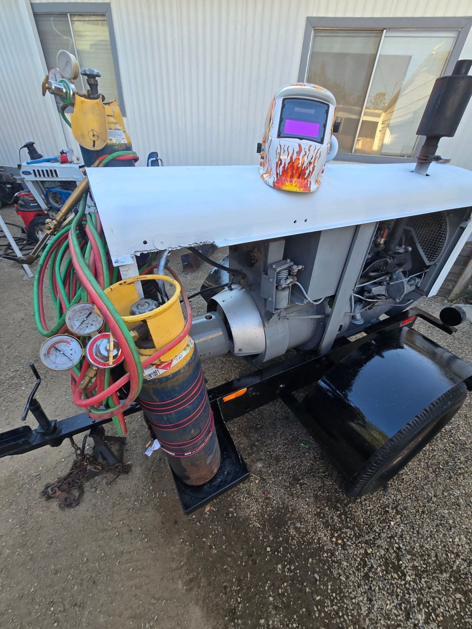 A&R Noble mobile welding rig with helmet